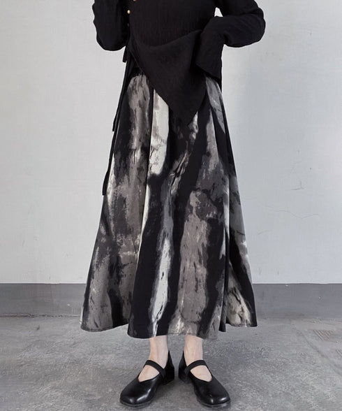 Blurred Print Skirt